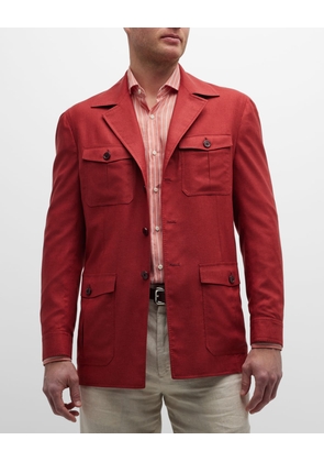 Men's Silk-Cashmere Field Jacket