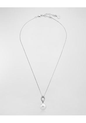 Lilit Pearl Pendant Necklace with Cubic Zirconia Open Bale