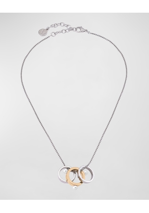 Bejart Two-Tone Pearl and Ring Necklace