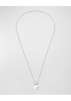 Aura Pearl Slider Necklace, Stainless Steel