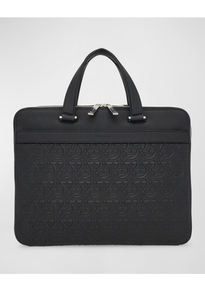 Men's Gancini-Embossed Medium Travel Briefcase