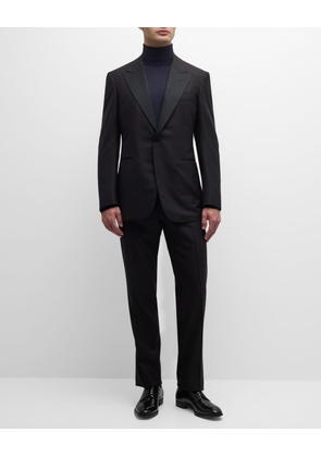 Men's Textured Wool One-Button Tuxedo