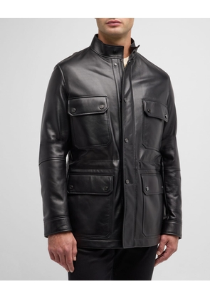 Men's Leather Field Jacket