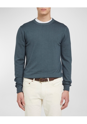 Men's Solid Wool Sweater