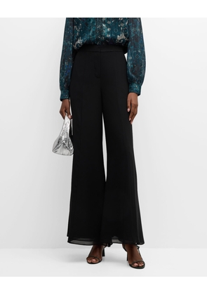 Robin Wide-Leg Crepe Chiffon Pants