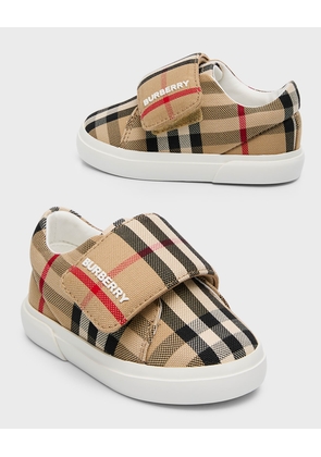 Kid's James Check-Print Sneakers, Baby