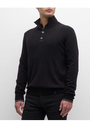 Men's Mock Neck Cashmere Sweater