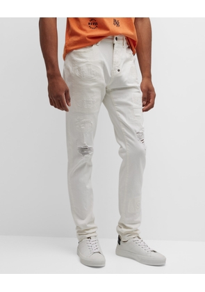 Men's Distressed Slim-Fit Jeans