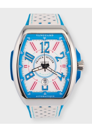 45mm Vanguard Racing Automatic White and Blue Accent Watch