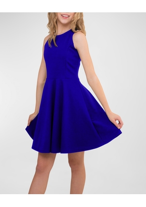 Girl's Sleeveless Fit-and-Flare Dress, Size 8-18