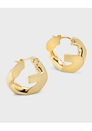 G Chain Hoop Earrings, Golden