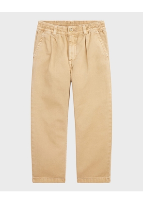 Boy's Easy Pleated Twill Pants, Size 2-7