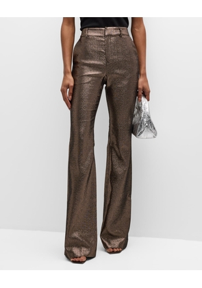 Renata Metallic Wide-Leg Pants