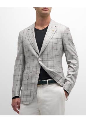 Men's Wool and Silk Two-Button Jacket