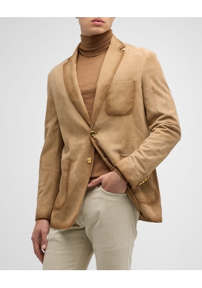 Men's Lambskin Suede Blazer