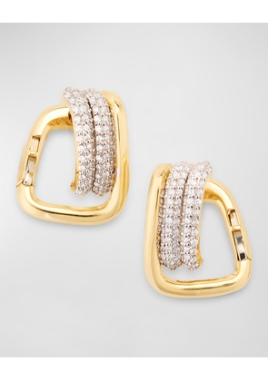 Huxley 18k Yellow Gold Diamond Coil Link Huggie Earrings