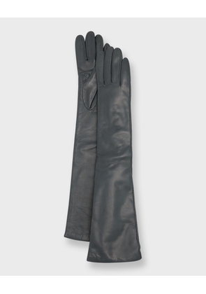 Long Cashmere-Lined Leather Gloves