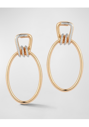 Huxley 18k Rose Gold Diamond Elongated Coil Link Earrings