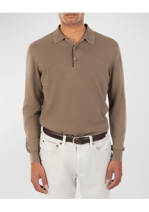 Men's Solid Cotton Polo Shirt