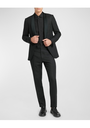 Men's Shawl-Collar Linen Tuxedo