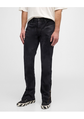 Men's Faded Straight-Leg Jeans