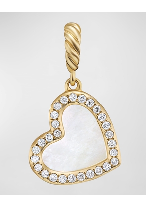 DY Elements Heart Pendant with Diamonds in 18K Gold, 19.5mm