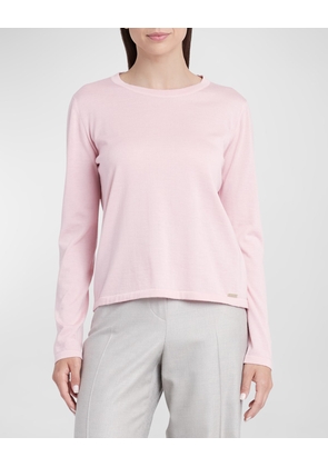 Cashmere-Silk Crewneck Sweater