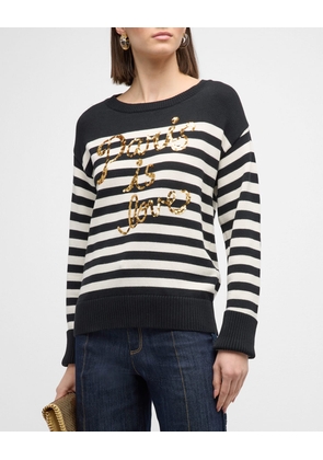 Paris Is Love Sequin French Terry Sweatshirt