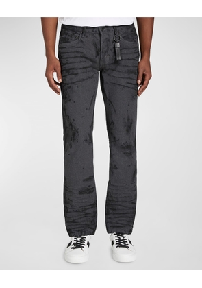 Men's Creased Effect Denim Jeans