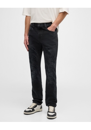 Men's Laser-Print Logo Jeans