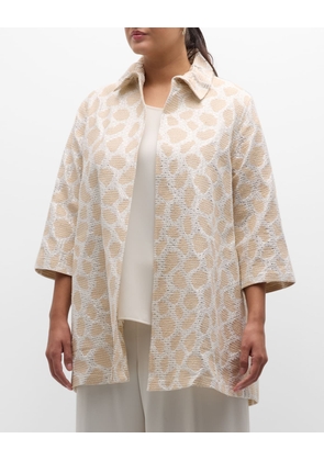 Plus Size Metallic Jacquard Beachcomber Topper