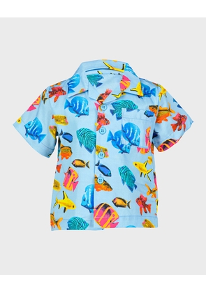 Boy's Tropical Fish Shirt, Size 6M-24M