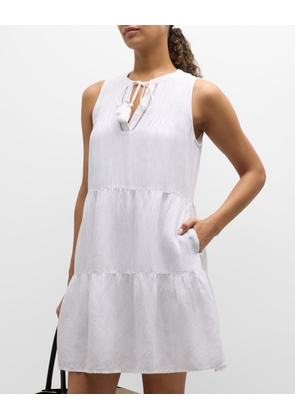 St Lucia Sleeveless Tiered Mini Dress