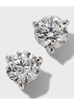 Platinum Diamond Post Earrings, 2tcw.