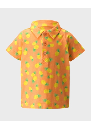 Boy's Pineapple Polo Shirt, Size 6M-24M