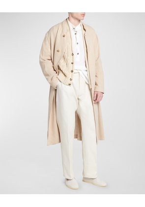 Men's Edvin Linen Trench Coat