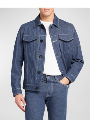 Men's Neive Button-Front Denim Jacket