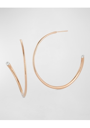 Thoby Rose Gold Tubular Large Swoosh Hoop Earrings