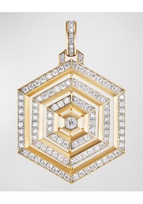 Carlyle Pendant with Diamonds in 18K Gold, 44.5mm