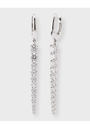 18K White Gold Diamond Identity Drop Earrings, 2.04tcw