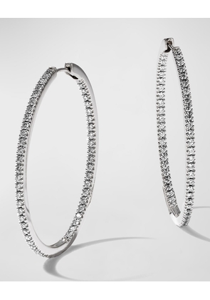 18K White Gold & Diamond Infinity Hoop Earrings, 1.25 tdcw