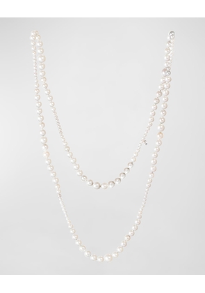 18K White Gold Necklace with Freshwater Pearls