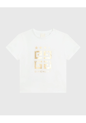Girl's Metallic 4G Logo T-Shirt, Size 8-14
