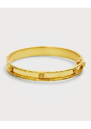 19K Yellow Gold Thin Bangle Bracelet