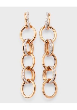 Thoby 18K Rose Gold and Diamond Multi Ring Dangle Earrings