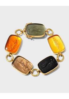 New Muse 19k Gold Glass Intaglio Bracelet