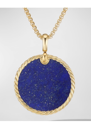 DY Elements Disc Pendant in 18K Gold, 32mm