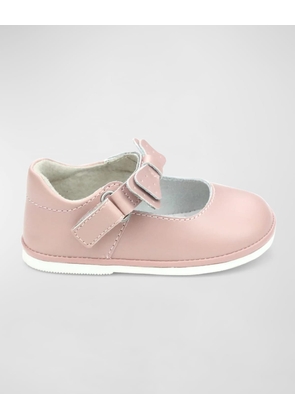 Girl's Ava Bow-Strap Mary Jane Flats, Baby