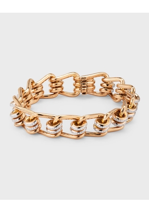 18k Rose Gold Huxley Diamond Coil Link Bracelet