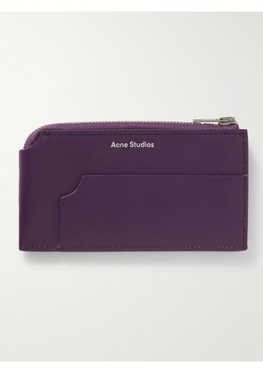 Acne Studios - Garnet Large Leather Zip-Around Wallet - Men - Purple